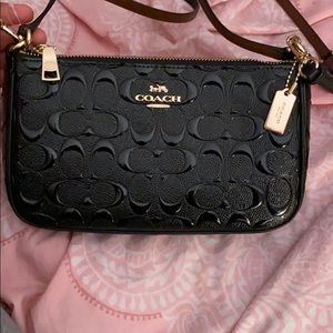 Fancy black coach purse